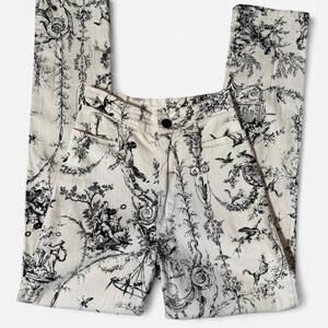 Vintage Graphic 90s print black and white high-waisted straight-leg